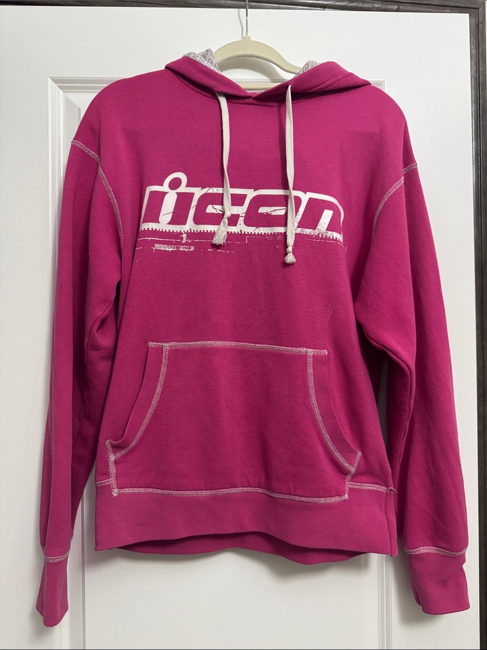 ICON Hot Pink Hoodie with White Logo